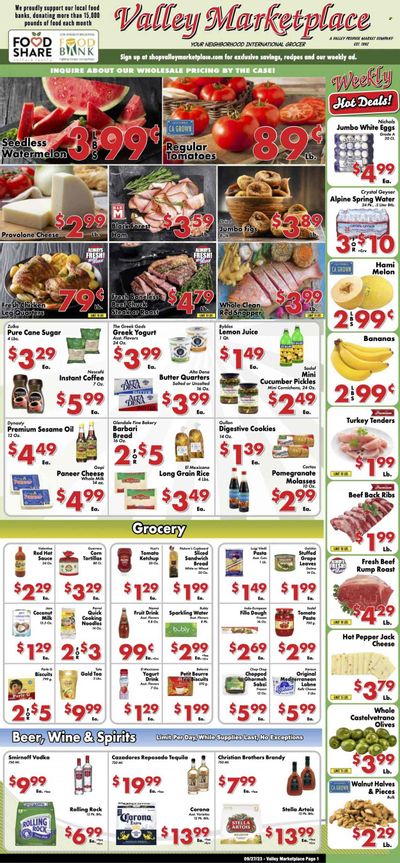 Valley Marketplace (CA) Weekly Ad Flyer Specials September 27 to October 3, 2023