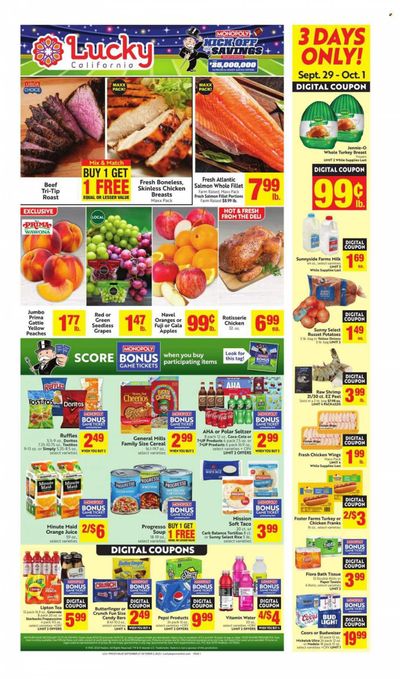 Lucky California Weekly Ad Flyer Specials September 27 to October 3, 2023
