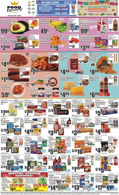 Food Dynasty (NY) Weekly Ad Flyer Specials September 29 to October 5, 2023
