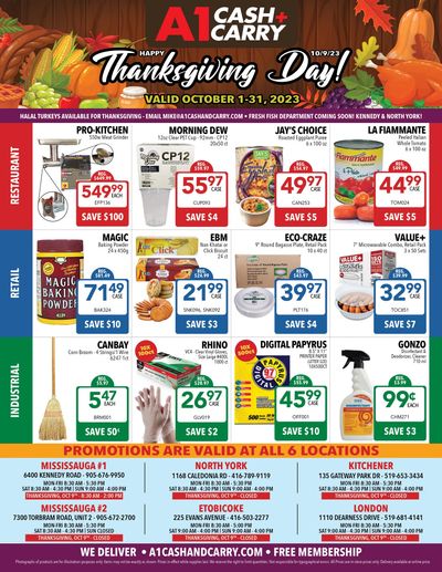 A-1 Cash and Carry Flyer October 1 to 31