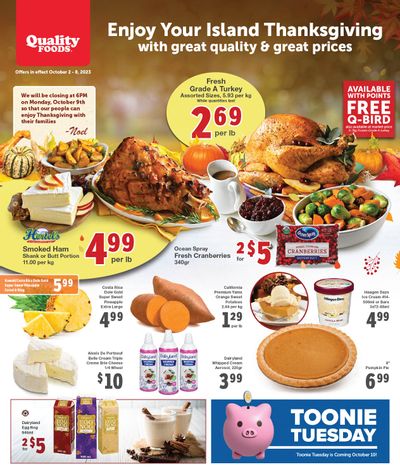 Quality Foods Flyer October 2 to 8