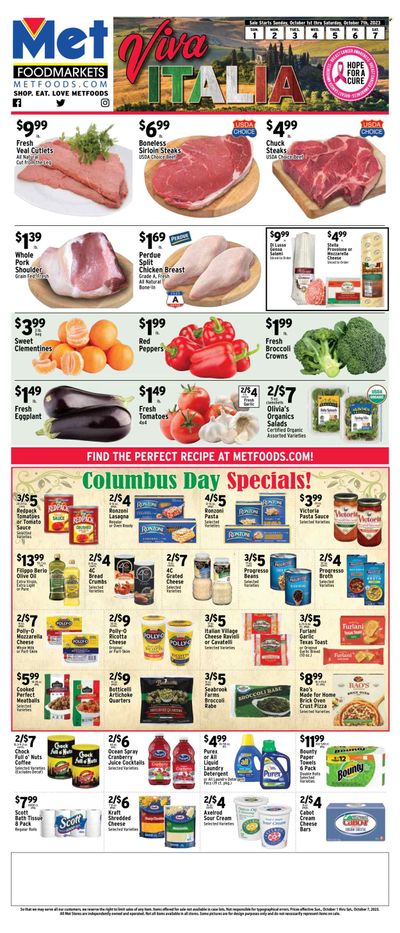 Met Foodmarkets Weekly Ad Flyer Specials October 1 to October 7, 2023