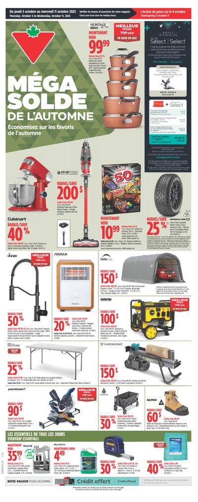 Canadian Tire (QC) Flyer October 5 to 11