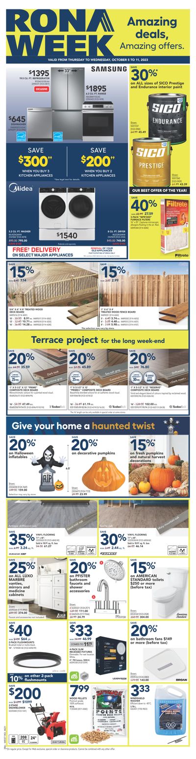 Rona (West) Flyer October 5 to 11