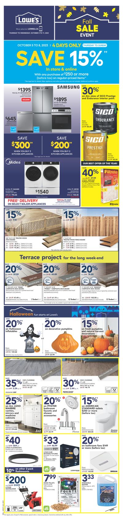 Lowe's (West) Flyer October 5 to 11