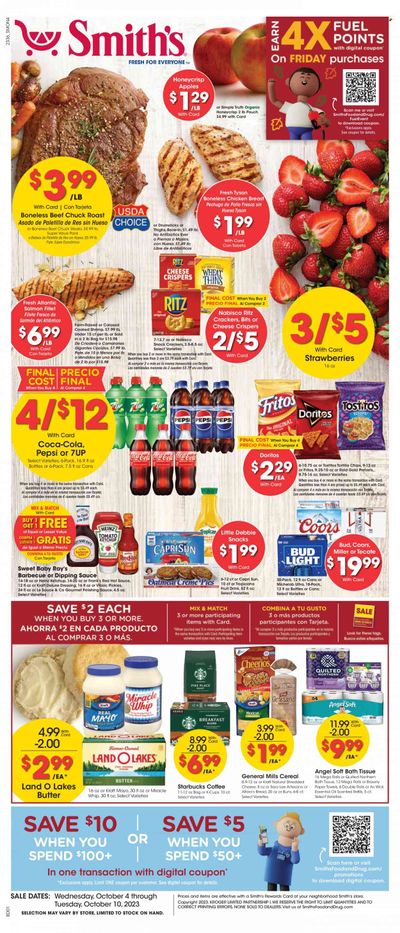 Smith's (AZ, ID, MT, NM, NV, UT, WY) Weekly Ad Flyer Specials October 4 to October 10, 2023