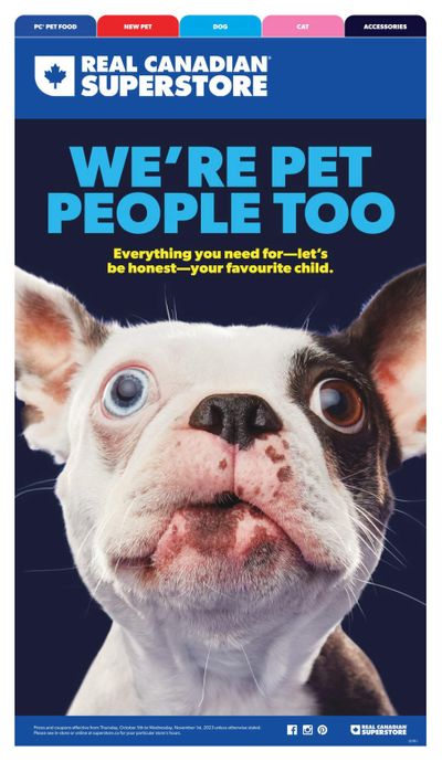 Real Canadian Superstore (ON) We're Pet People Too Flyer October 5 to November 1