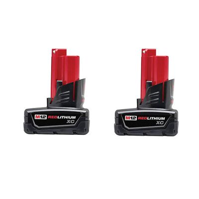 Milwaukee M12 12V Lithium-Ion Extended Capacity (XC) 3.0 Ah REDLITHIUM Battery (2 Pack) On Sale for $ 99.00 at Home Depot Canada