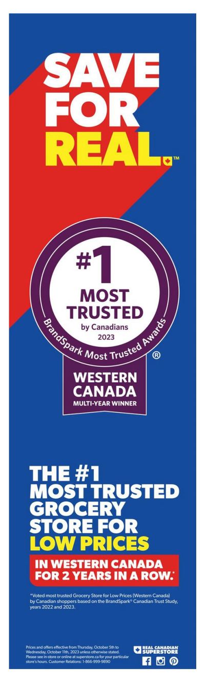 Real Canadian Superstore (West) Flyer October 5 to 11