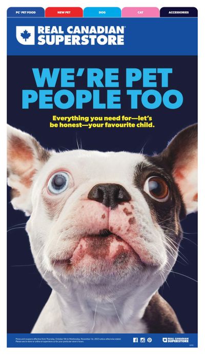 Real Canadian Superstore (West) We're Pet People Too Flyer October 5 to November 1