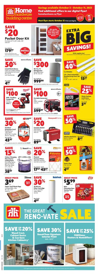 Home Hardware Building Centre (ON) Flyer October 5 to 11