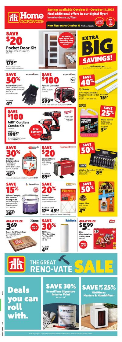 Home Hardware (ON) Flyer October 5 to 11