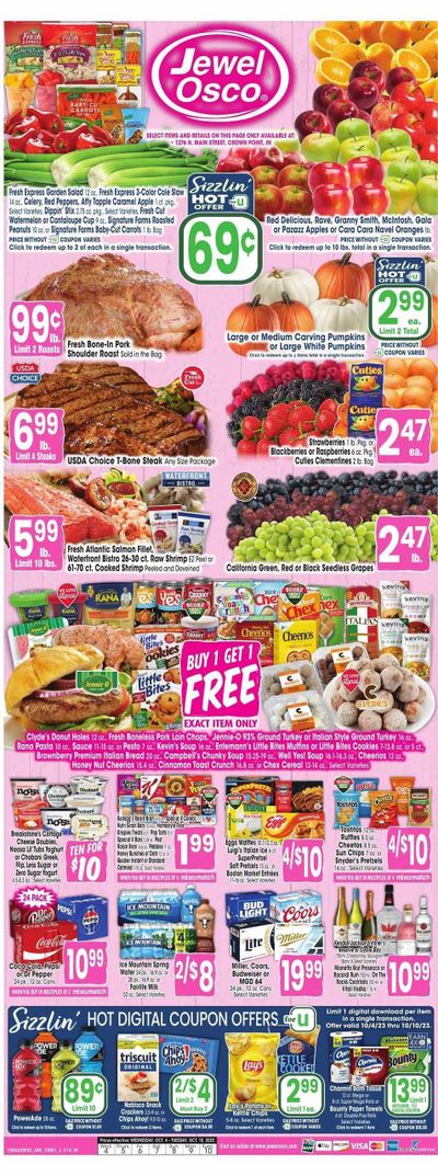 Jewel Osco (IN) Weekly Ad Flyer Specials October 4 to October 10, 2023