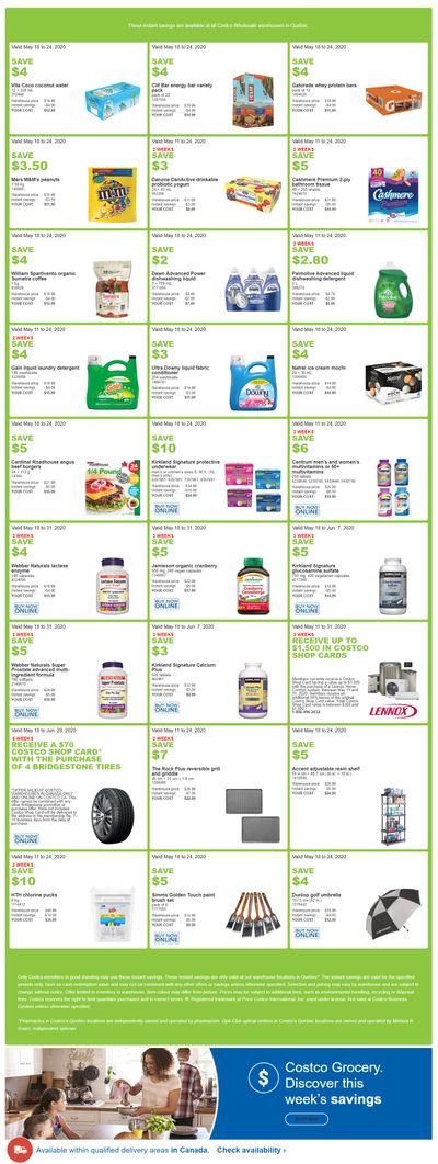 Costco (QC) Weekly Savings May 18 to 24