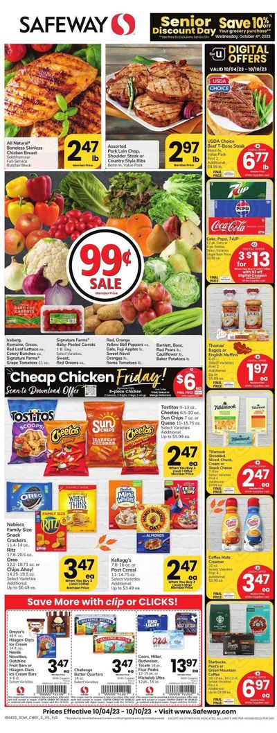 Safeway (AZ) Weekly Ad Flyer Specials October 4 to October 10, 2023