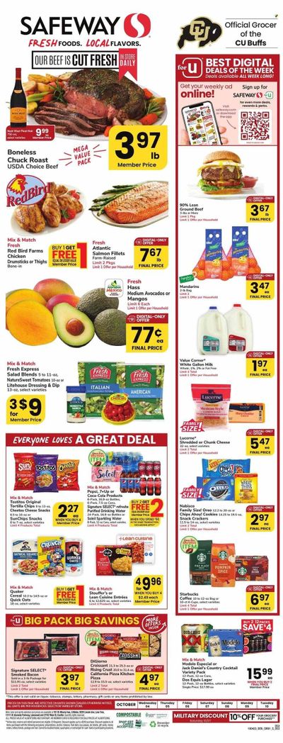 Safeway (CO) Weekly Ad Flyer Specials October 4 to October 10, 2023