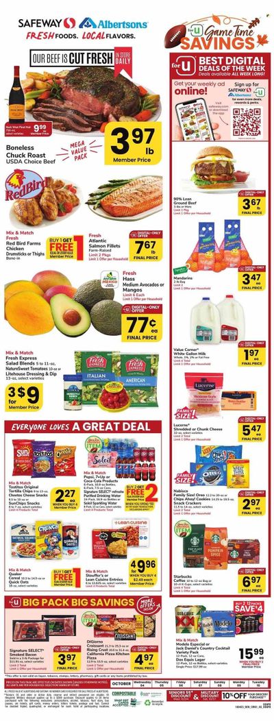 Safeway (CO) Weekly Ad Flyer Specials October 4 to October 10, 2023