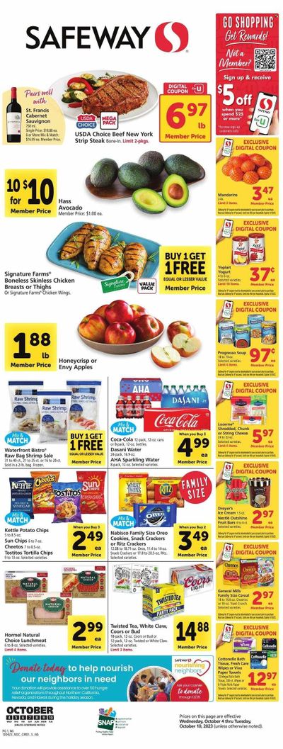 Safeway (NV) Weekly Ad Flyer Specials October 4 to October 10, 2023