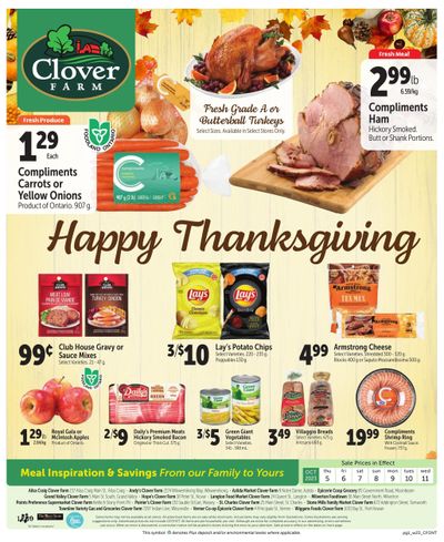 Clover Farm (ON) Flyer October 5 to 11
