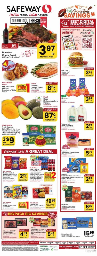 Safeway (SD) Weekly Ad Flyer Specials October 4 to October 10, 2023