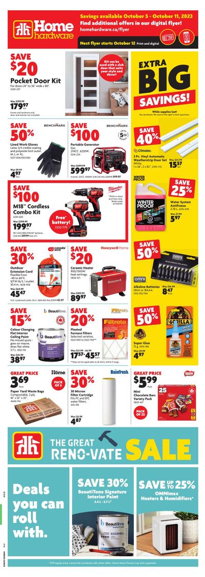 Home Hardware (Atlantic) Flyer October 5 to 11