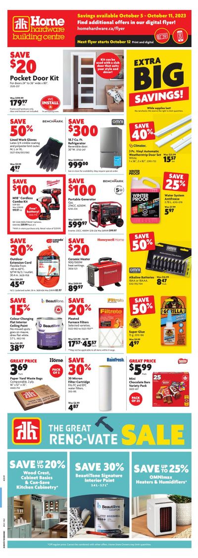 Home Hardware Building Centre (Atlantic) Flyer October 5 to 11