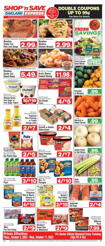 Shop ‘n Save Express (MD, PA, WV) Weekly Ad Flyer Specials October 5 to October 11, 2023