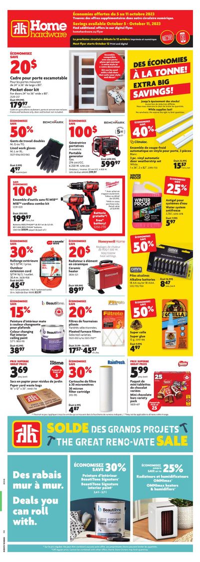 Home Hardware (QC) Flyer October 5 to 11