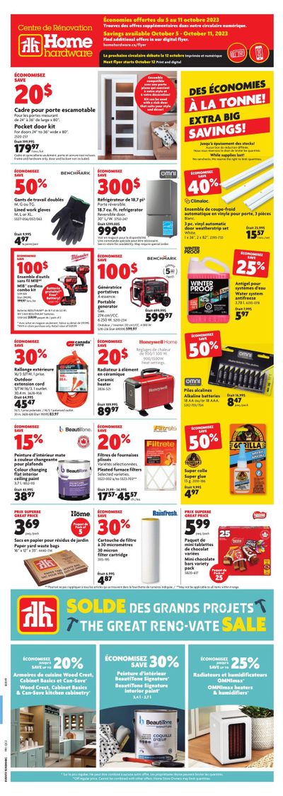 Home Hardware Building Centre (QC) Flyer October 5 to 11