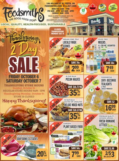 Foodsmiths Flyer October 5 to 12