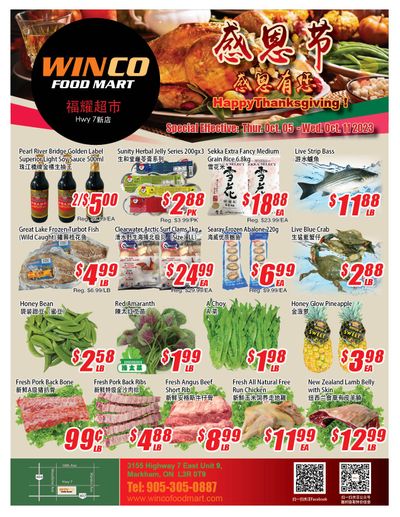 WinCo Food Mart (HWY 7) Flyer October 5 to 11