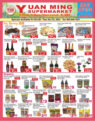 Yuan Ming Supermarket Flyer October 6 to 12