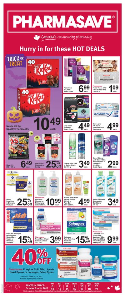 Pharmasave (ON & West) Flyer October 6 to 19
