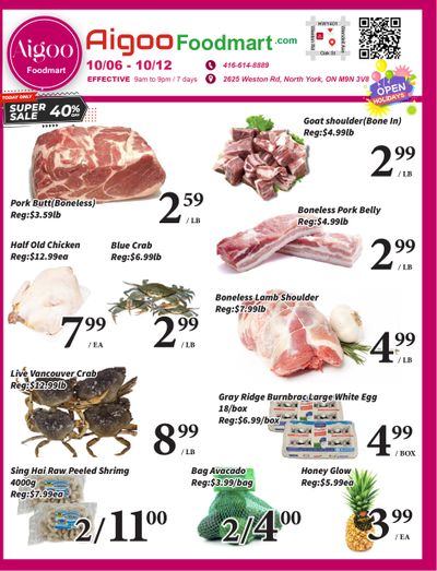 Aigoo Foodmart Flyer October 6 to 12