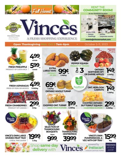 Vince's Market Flyer October 5 to 11