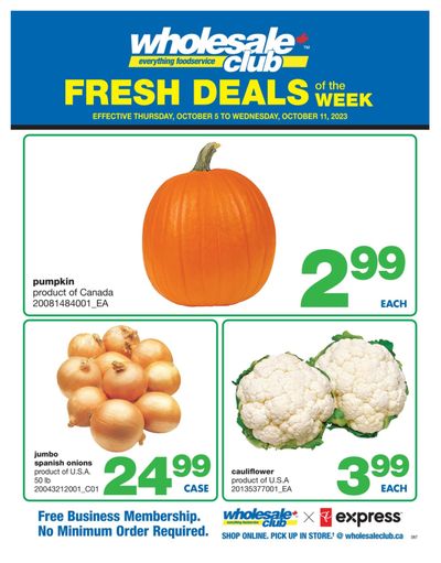 Wholesale Club (ON) Fresh Deals of the Week Flyer October 5 to 11