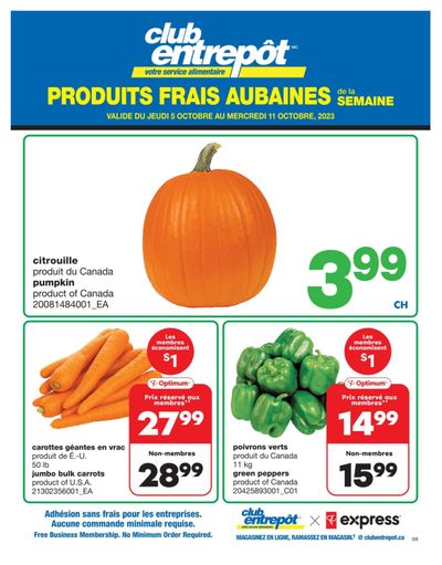 Wholesale Club (QC) Fresh Deals of the Week Flyer October 5 to 11