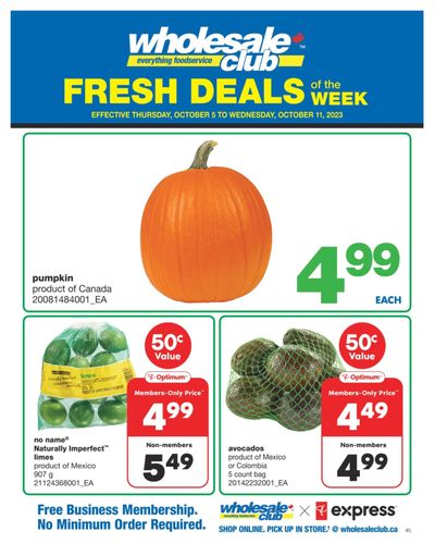 Wholesale Club (Atlantic) Fresh Deals of the Week Flyer October 5 to 11