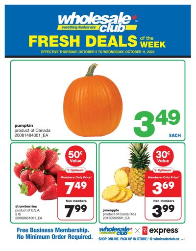 Wholesale Club (West) Fresh Deals of the Week Flyer October 5 to 11