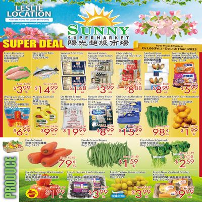 Sunny Supermarket (Leslie) Flyer October 6 to 12