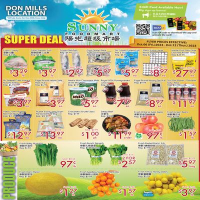 Sunny Foodmart (Don Mills) Flyer October 6 to 12