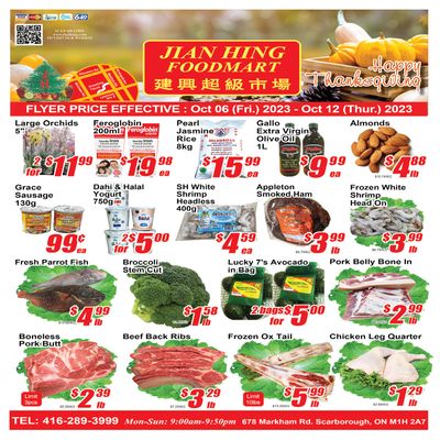 Jian Hing Foodmart (Scarborough) Flyer October 6 to 12