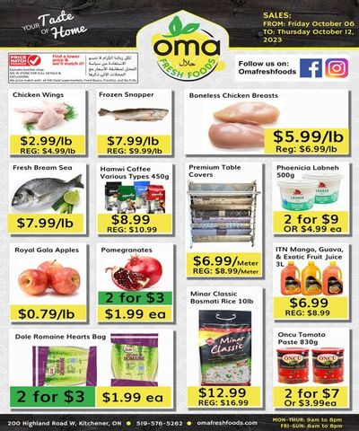 Oma Fresh Foods Flyer October 6 to 12
