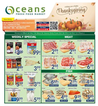 Oceans Fresh Food Market (West Dr., Brampton) Flyer October 6 to 12
