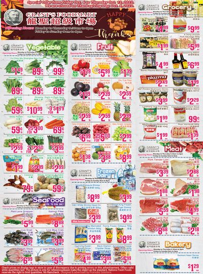 Grant's Food Mart Flyer October 6 to 12