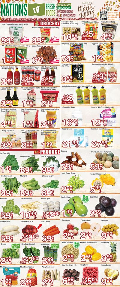 Nations Fresh Foods (Hamilton) Flyer October 6 to 12