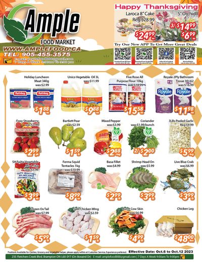 Ample Food Market (Brampton) Flyer October 6 to 12