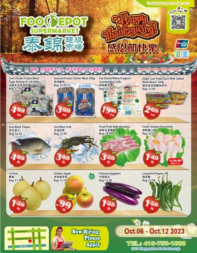 Food Depot Supermarket Flyer October 6 to 12