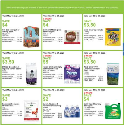 Costco Canada More Savings Weekly Coupons/Flyers for Western Canada: British Columbia, Alberta, Saskatchewan & Manitoba, May 18 – 24