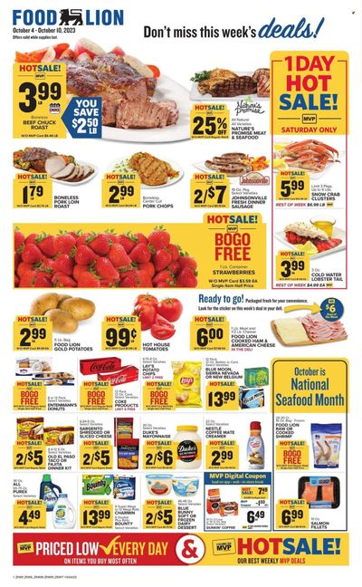 Food Lion (NC) Weekly Ad Flyer Specials October 4 to October 10, 2023
